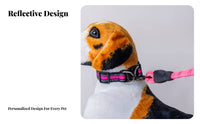 Long-Lasting Adjustable Nylon Pet Collar Comfortable Reflective Pet Collar Lightweight for Daily Walking, Training, Backyard