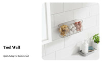 Ginger Garlic Storage Container Easy Installation Hook-and-Hang Wall Holder Multifunctional Wall Mounted Storage Box for Washroom, Pantry