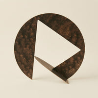 Geometric Metal Ornament Minimalist Triangular Cutout Decor Abstract Style Geometric Ball Decor