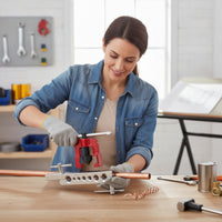 Copper Tube Flaring Kit Manual Pipe Flaring Tool with Bar Threaded Pipe Expander Tool for Workshop