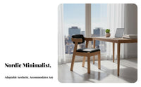Z-Shaped Frame Side Chair Modern Minimalist Design Upholstered Armchair with Rear Rest Versatile High-Density Foam Padding