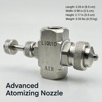 Adjustable Misting Nozzle Stainless Steel, Three-Fluid Air Atomization Spray Tip Nozzles for Dust Re - Image 7