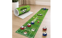 Tabletop Soccer Game with Pucks Compact Soccer Game Mat Lightweight for Families