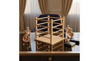 Solid Wood Electric Rotating Earring Stand Large Capacity Rotating Earring Display Stand Stable and Balanced Wooden Base Jewelry Rack Easy Assembly for Live Streamers, Trade Shows