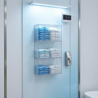3 Pieces 3 Section Storage Box Clear Wall Mounted Glove Box Holder Easy to Clean