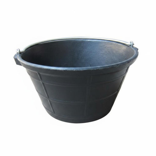 Heavy Duty Bucket Sturdy Molded Bucket Black Storage Container for Construction, Garden