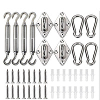 Shade Sail Hardware Set Fixing Parts Shade Sail Mounting Kit Outdoor