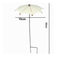 Umbrella Garden Stake Speckled Finish Outdoor Decor Rounded Tip for Courtyard
