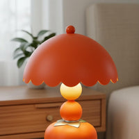 Persimmon Table Lamp Soft Radiance Orange Fruit Lamp Unique Gift for Bedroom