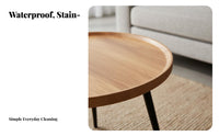 double-level Oval Coffee Table Easy Assembly Living Room Furniture for Homeowners