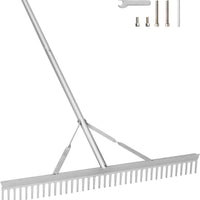 Lightweight Aluminum Detachable Garden Rake for Lawns and Lakes