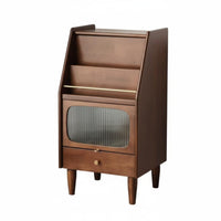 Smart Nightstand Modern Design Smart Nightstand with 2 Drawers Built-in Press Light Integrated Lighting Lighting for Students