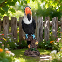 Toucan Figurine Garden Feel Bird Ornament Colorful for Balcony