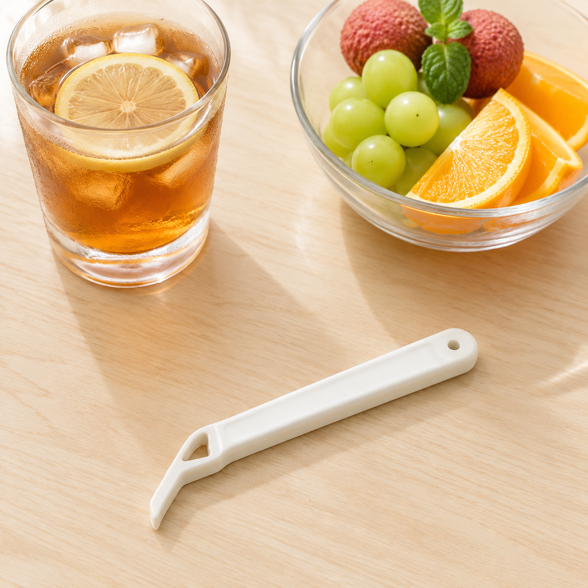 Can Opener for Seniors, Ergonomic Kitchen Helper for Pull-Off Cans, 12.8cm White, Portable for Travel & Camping