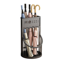 Iron Umbrella Stand with Drip Tray for Home Entryway