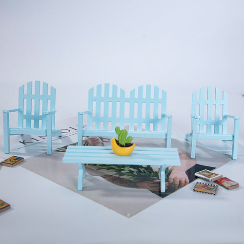 1:12 Dollhouse Park Table Miniature Wooden Craft Ornament