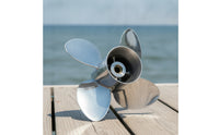 Outboard Propeller with Splined Hub Stainless Steel Four Outboard Propeller Easy to Install