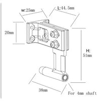 4mm Shaft Support Bracket for RC Boat, Brushless Electric Boat Shaft Bracket
