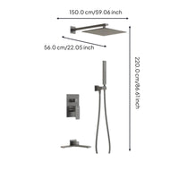 Copper shower set with temp control