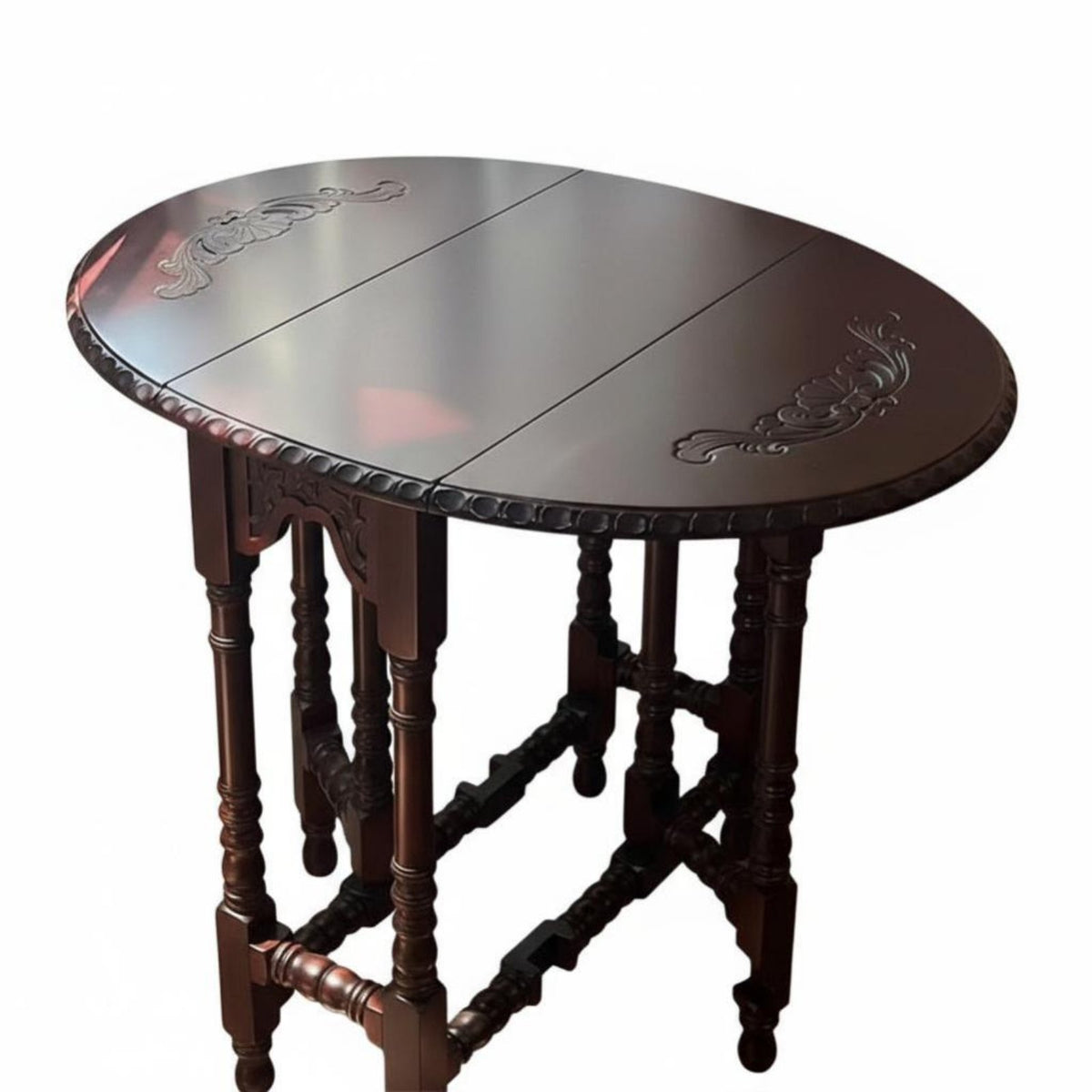 Oval fold-downpanel Table Foldable Design fold-down panel Table Vintage aesthetic Sturdy Construction for households, pairs