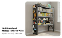 Adjustable Shelf Height Gaming Desk with Hutch Stable Structure Gaming Workstation with Hutch Sturdy Construction Shelving Single-Piece Spacious Desktop for Students, Home Office Users, E-Sports Lovers, Dorm Room, Bedroom
