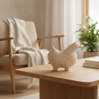 Horse Ornament with Terracotta Finish Textured Horse Statue Sculptural Animal Sculpture for Homeowners, Art Collectors, Shelf, Console Table, Entryway