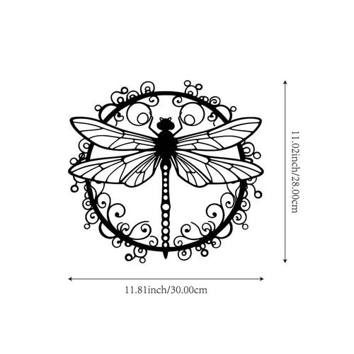 Round Dragonfly Wall Hanging Hollow-out Design House Decoration Lightweight for Bedroom, Entryway