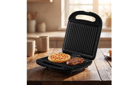 Electric Breakfast Maker Clamshell Sandwich Maker Countertop Panini Press Compact for Busy Professionals, Students, Small Kitchens, Dorm Rooms, Rvs