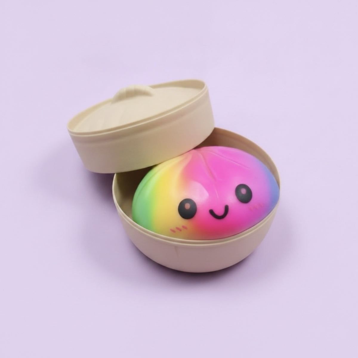 Stress-Relief Press Bun with Steamer Cute Steamer Bun Press Toy Soft Novelty for Adults, Teens, Students, Desk, Office, Classroom