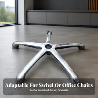 Curved Arms Five-Leg Chair Base Reinforced Office Chair Base Stable