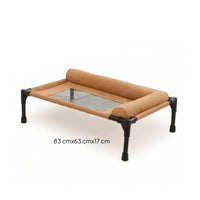 Breathable Elevated Pet Bed with Mesh Center Long-Lasting Dog Cot with Bolsters Lightweight Elevated Dog Cot Cooling for Living Room