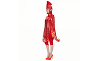 Squid Costume Metallicappearone-Piece Costume with Hood Novelty Bodysuit for Stage Performances