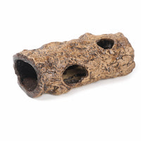Hollow Tree Trunk Ornament Bark-Textured Aquarium Log for Reptiles