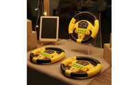 Steering Wheel Toy with Large Base Compact Kids Steering Wheel Toy for Young Children, Little Drivers, Car Rides, Nursery