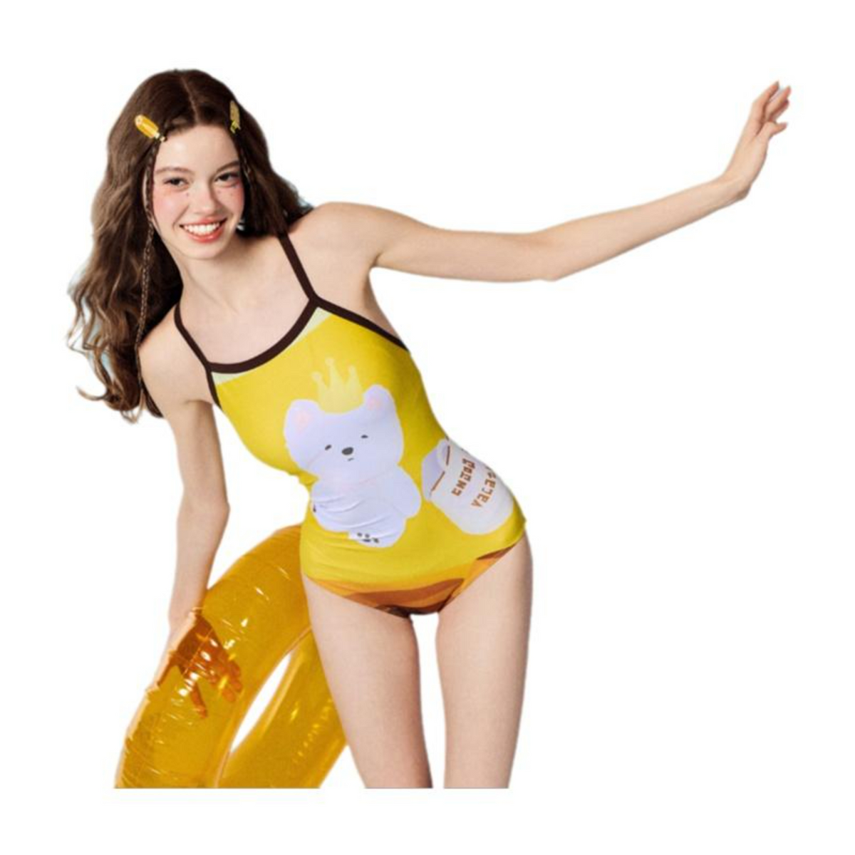 Swimsuit, Women's Cute Vivid Color Surfing Swimwear, Athletic single Piece, UPF 50+ Protection, Breathable, Full Coverage