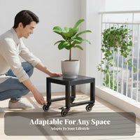 2-Tier Rolling Planter cart Nordic design Plant Stand Lockable casters