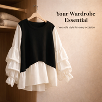 Blouses for Women UK with Long Sleeve Puff Sleeves and Round Neck, Ladies for Office and Casual Wear, Plus Size Loose Fitting Top