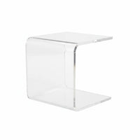 Waterfall End Table Minimalist Design Nightstand Easy to Assemble for Homeowners