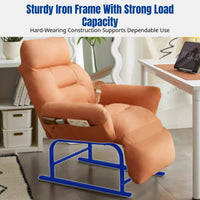 Ergonomic Lazy Chair, Foldable Recliner, Office & Home Lounge Chair, Adjustable Armrest, Comfortable Seating