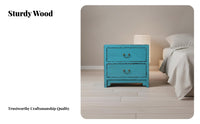 Single-Door End Cabinet Distressed Finish Bedside Table Vintage Design Decorative Metal Latch for Adults, Bedroom, Small Spaces