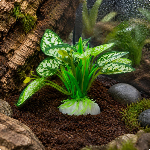 Artificial Reptile Plant Realistic Enclosure Plant No Fading Pet Decor for Jungle Tank