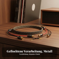 Turntable Cable with Ground Wire High Fidelity Sound for Audiophiles