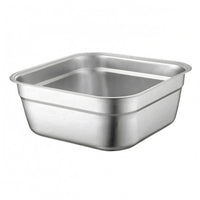 Stainless Steel Basin Rolled rims Household Container Shiny Silver