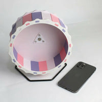 Quiet Hamster Exercise Wheel and Nighttime Wheel, 19cm Hamster Wheel with Iron Stand, Transparent Runner for Dwarf Hamsters and Hedgehogs