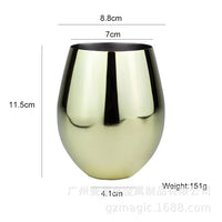 MJL Stainless Steel Beer Mug, Flat Bottom, 501-600ml, Rose Gold