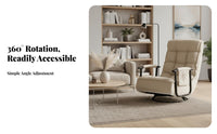 Rotating Recliner Chair Adjustable Backrest Reclining Armchair Padded Cushioning Convenient Storage Pocket for Students