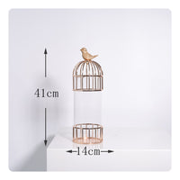 Glass Vase with Metal Frame Modern Cylinder Vase with Metal Cage Clear Vessel for Side Table