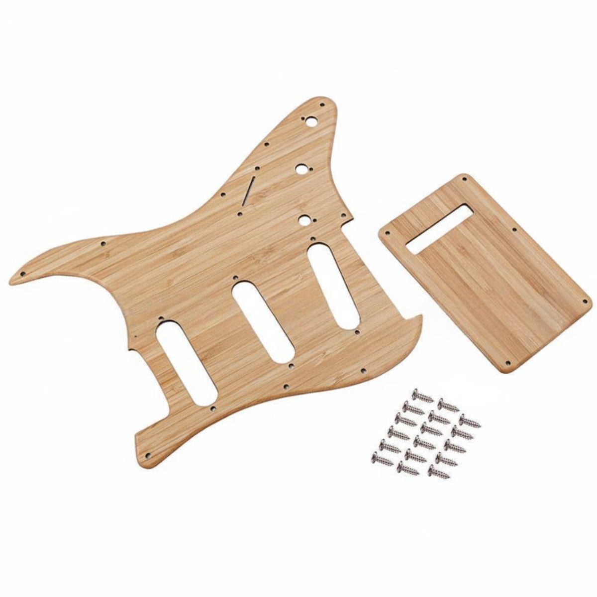 Bamboo Guitar Pickguard Set Wear Resistant ST Design Scratch Plate Kit