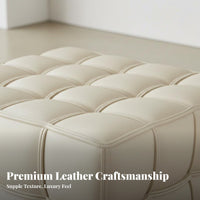Cube Pouf Italian Design Ottoman Modern Luxury for Living Room, Entryway, Adults