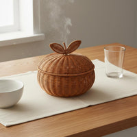 Orange-Shaped Storage Basket Decorative Home Organizer Sturdy for Living Room